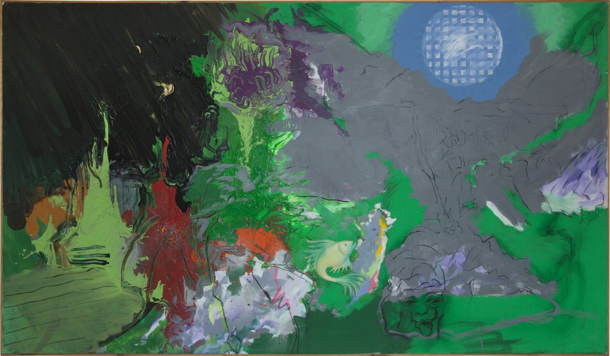Líbezné trauma; 1992; akryl a umělá hmota na plátně; 175x300 cm