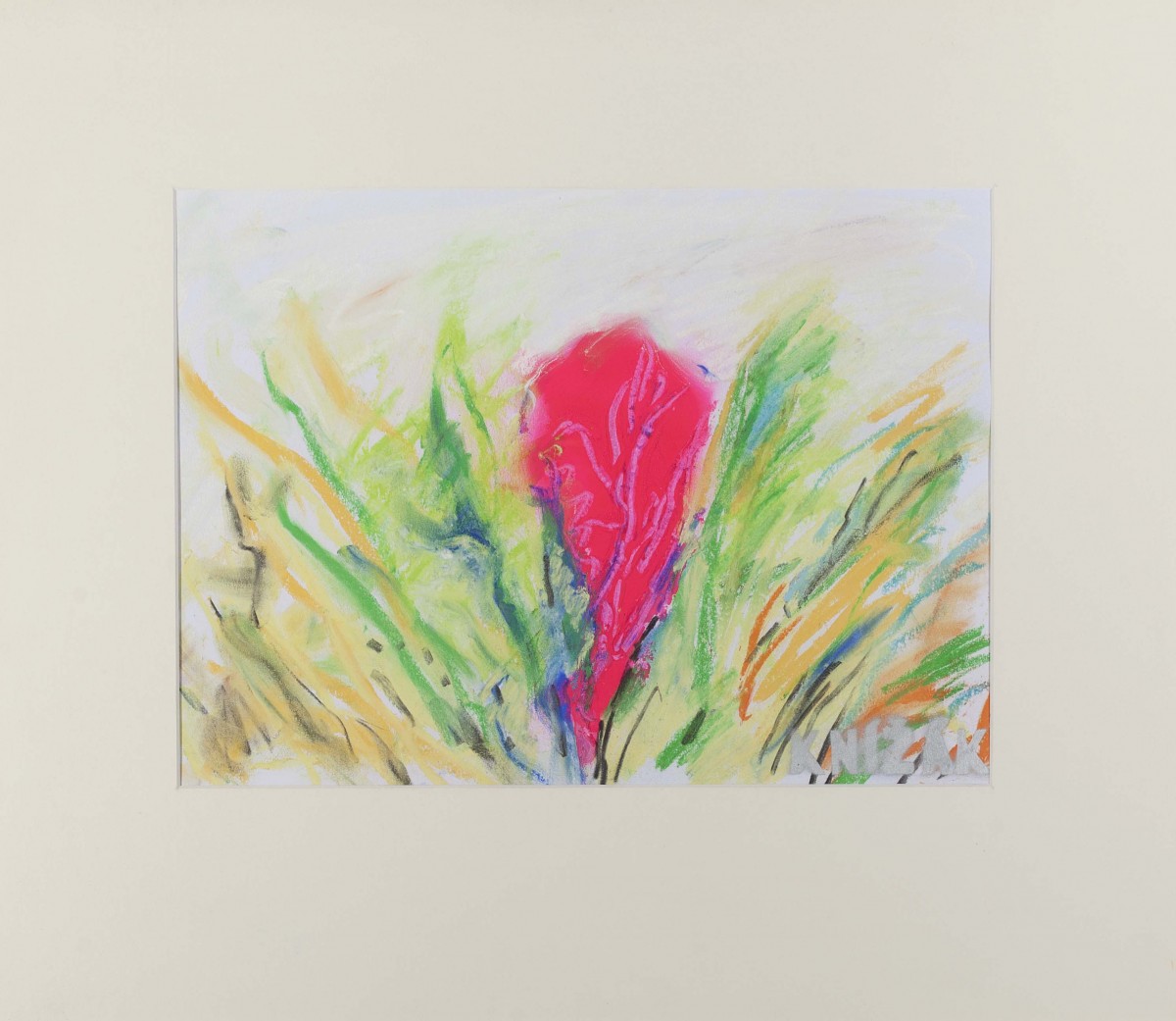 Krajina; 38x29 cm; akryl a pastel na papíře; 2014 (3)