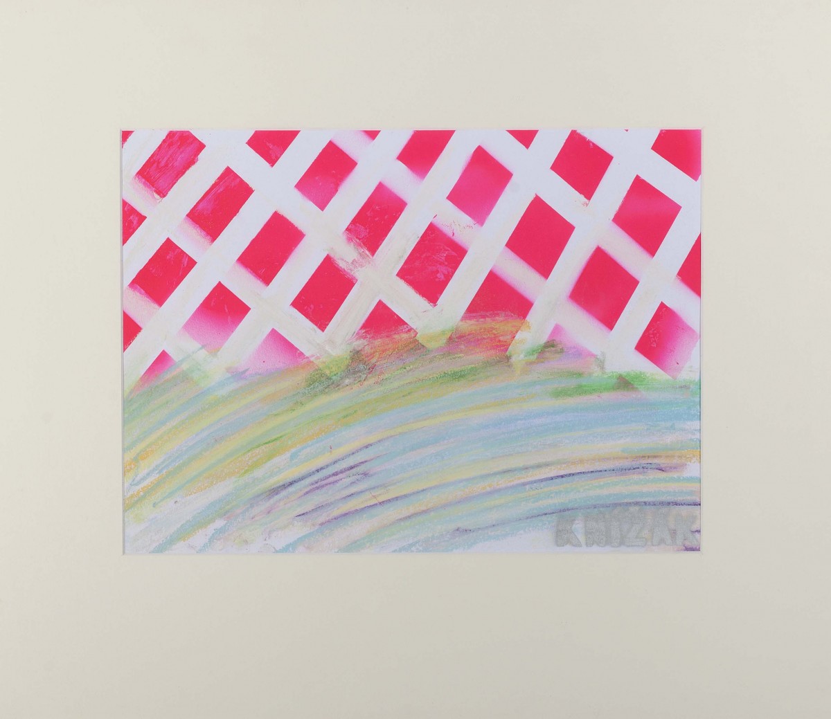 Krajina; 38x29 cm; akryl a pastel na papíře; 2014 (6)